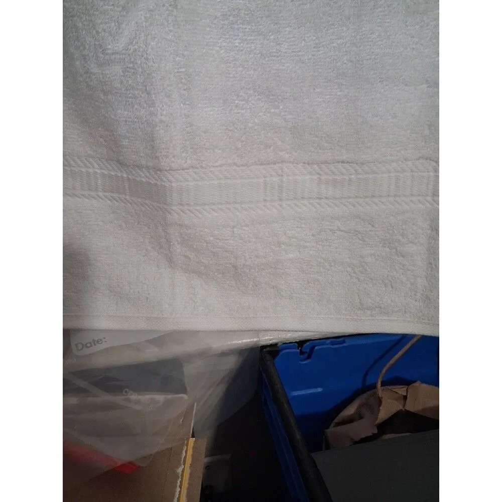 Mainstays Basic Bath Towel White 100% Cotton 27x52 Absorbent OEKO-TEX